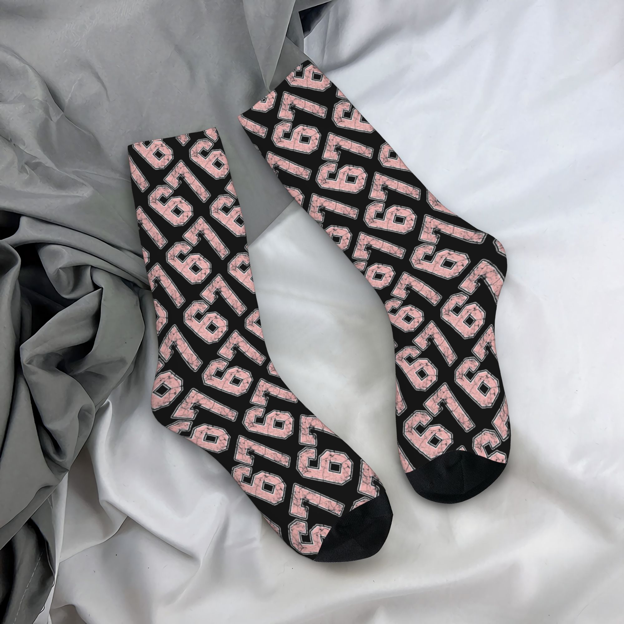 Dress Sock Men - Custom Funny Sixty Seven Dress Socks