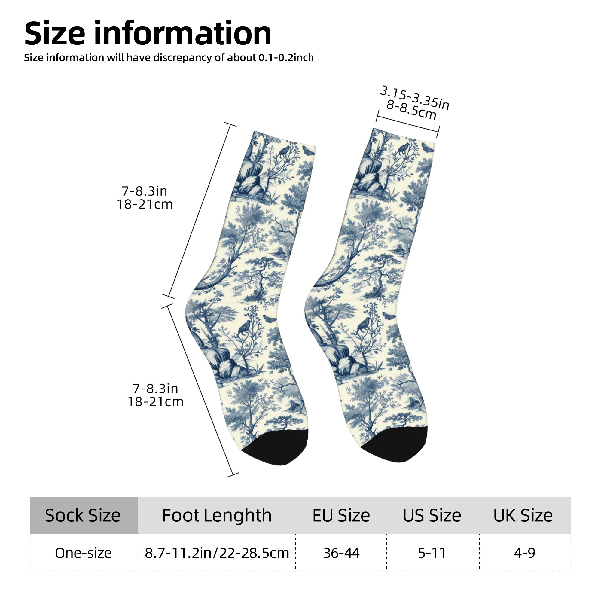 Custom Toile De Jouy  Blue Ink - Dress Sock Men ulasan dan harga