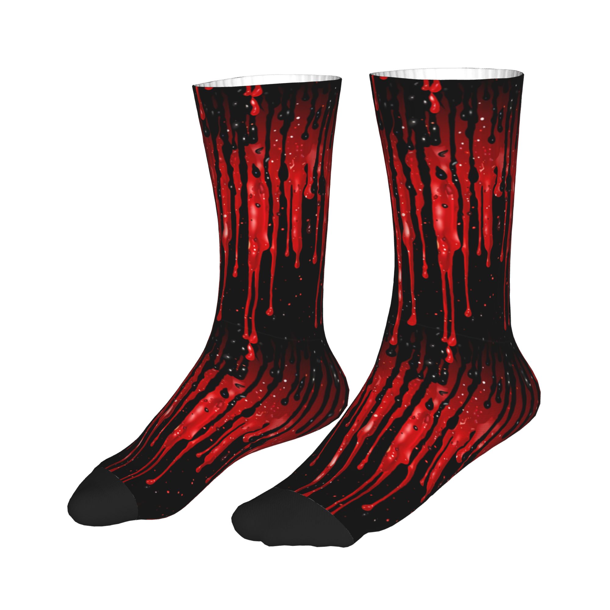 Dripping Red Liquid Pattern  M - Dress Sock Men ulasan dan harga