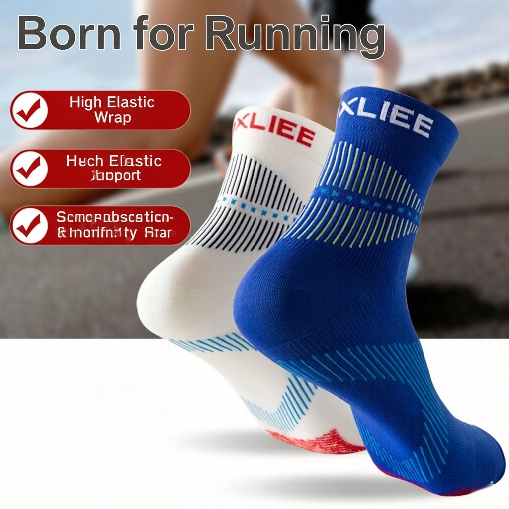 WRELS 1/2/3 Pairs Running Sock - Athletic Sock Cushion ulasan dan harga