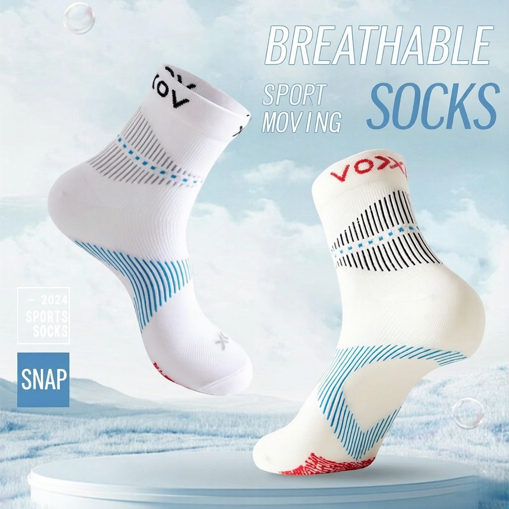 WRELS 1/2/3 Pairs Running Sock - Athletic Sock Cushion ulasan dan harga