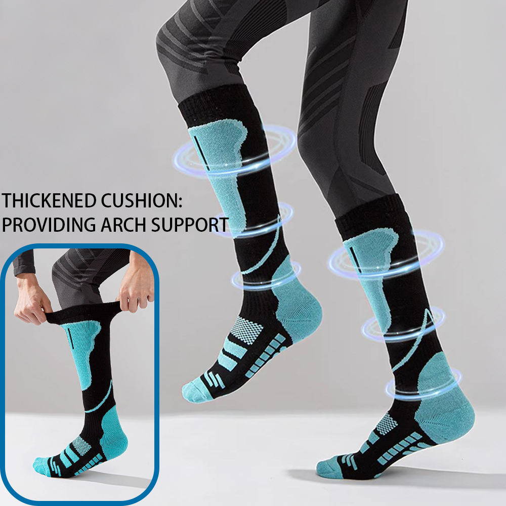 L●Mirror 2 Pairs Knee High Ski - Thermal Sock Winter ulasan dan harga