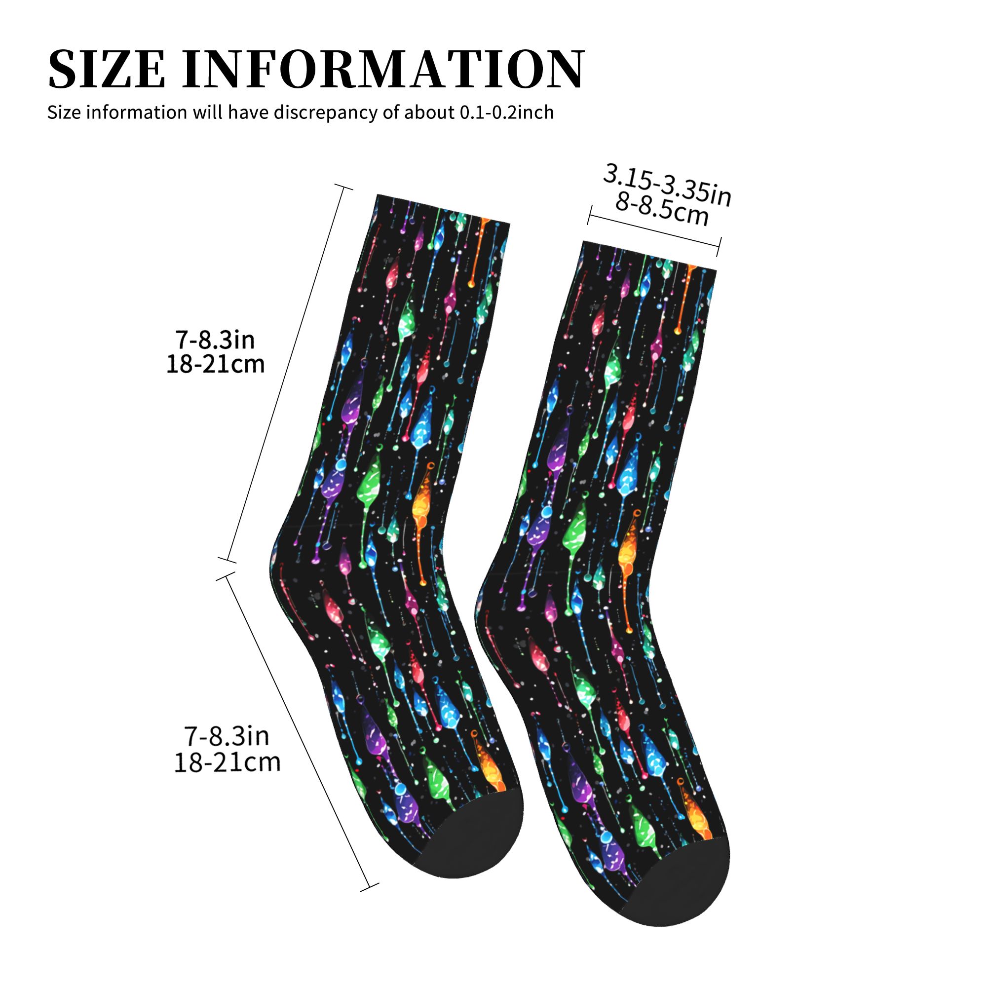 Dripping Rainbow Liquid Patter - Dress Sock Men ulasan dan harga