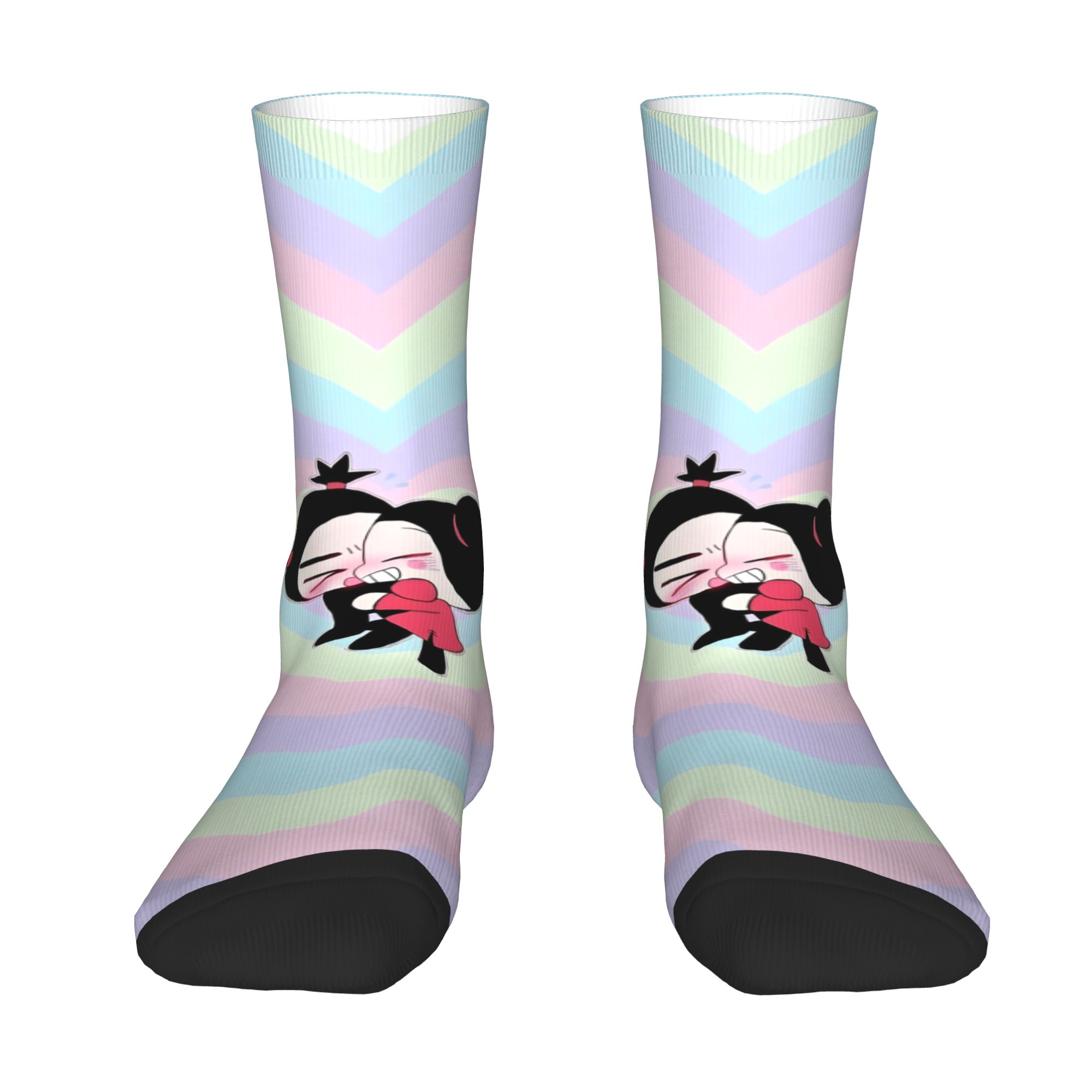 Custom Cute Cartoon P-Pucca Fi - Dress Sock Men ulasan dan harga