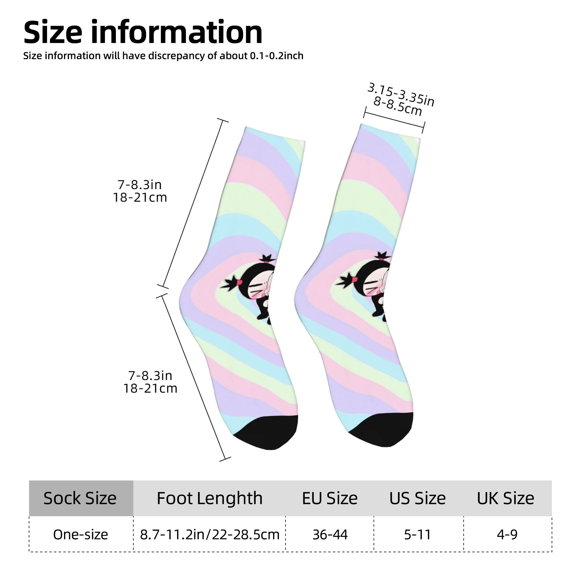 Custom Cute Cartoon P-Pucca Fi - Dress Sock Men ulasan dan harga