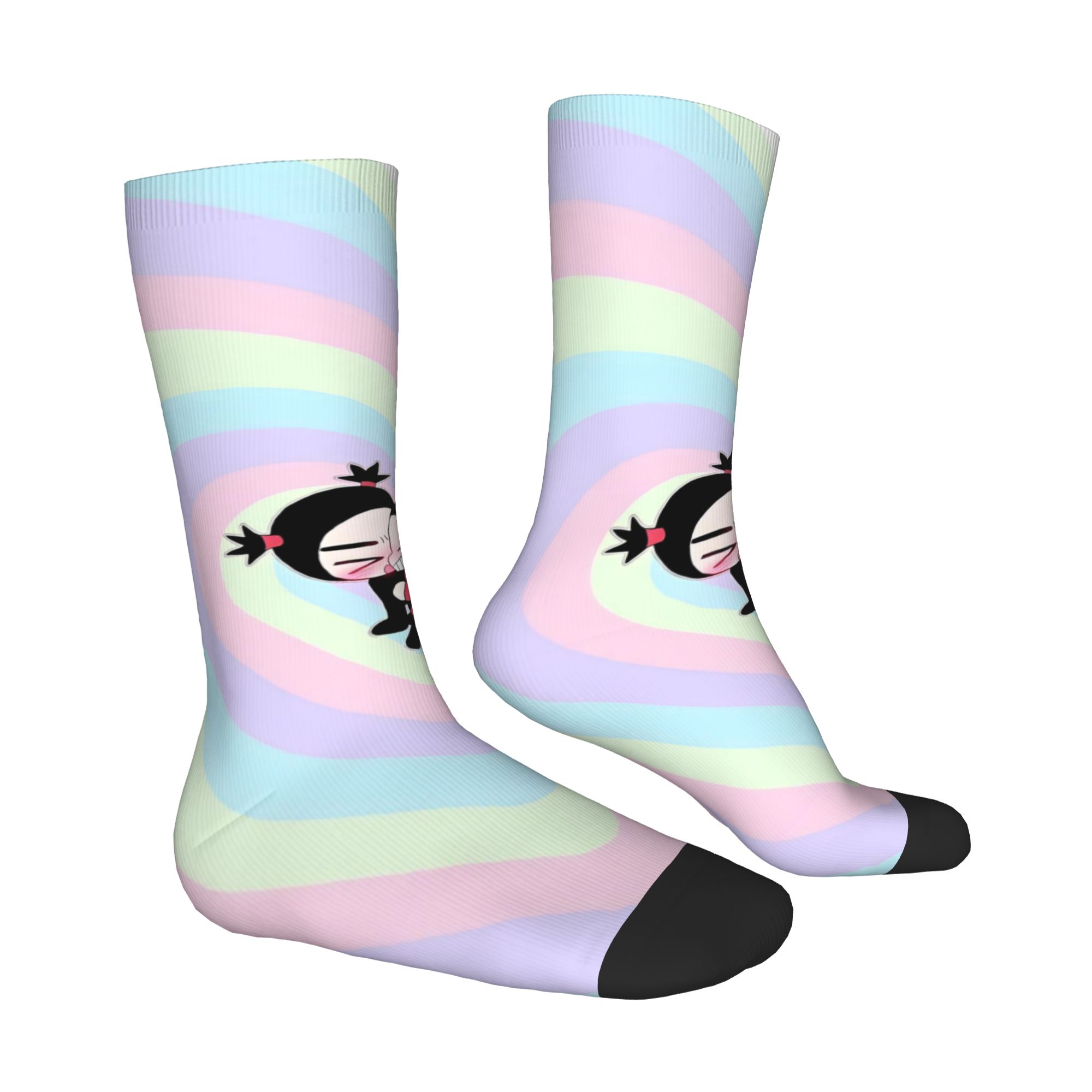 Custom Cute Cartoon P-Pucca Fi - Dress Sock Men ulasan dan harga